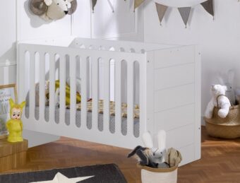Lit bébé en palette transformable pour bébé Baby Cotton Blanc-160 x 75 –  SomProduct France