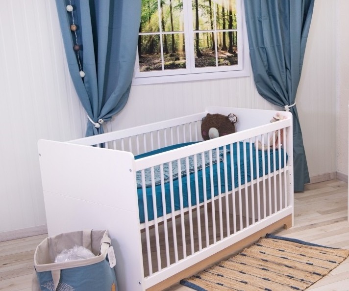 Couette pour lit bébé/lit d'enfant 70x140 cm bleu vert